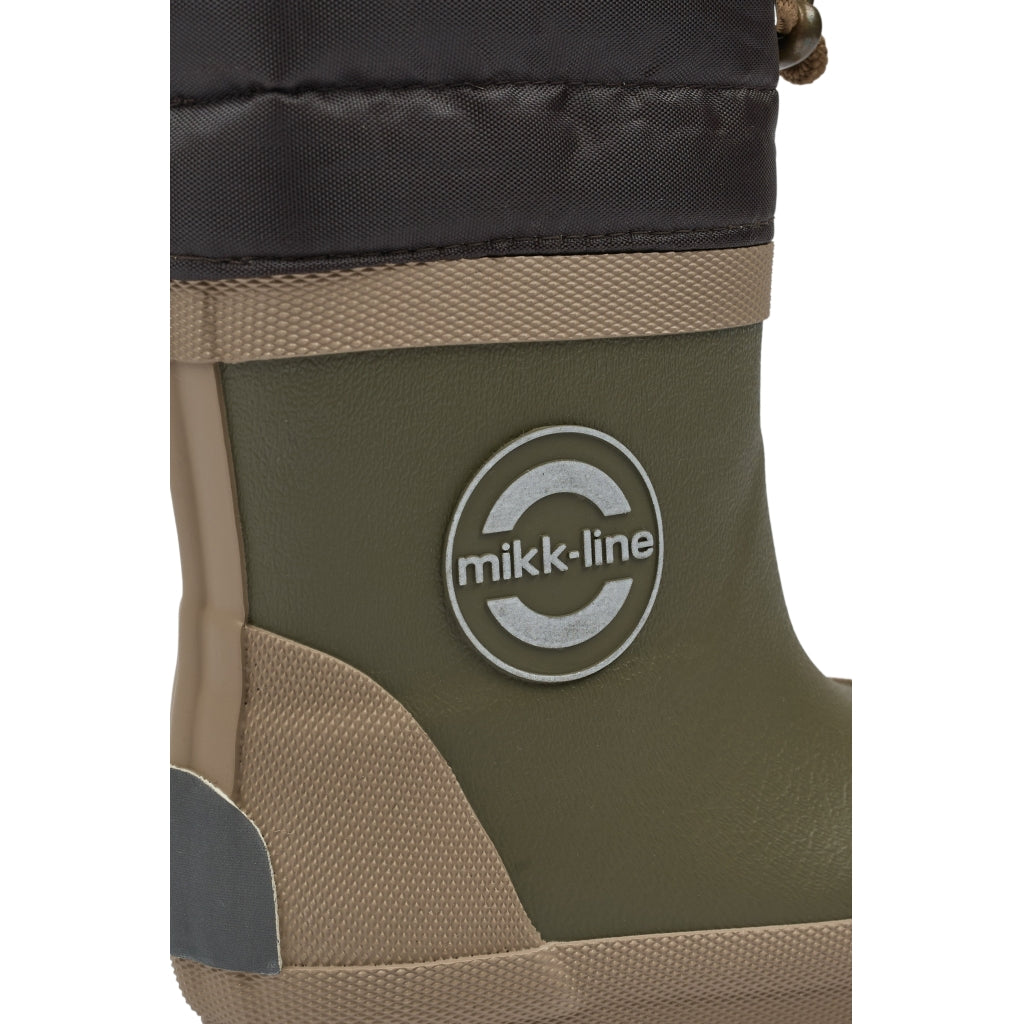 Mikkline - Gummistiefel Wellies Winter Barefoot dusty olive