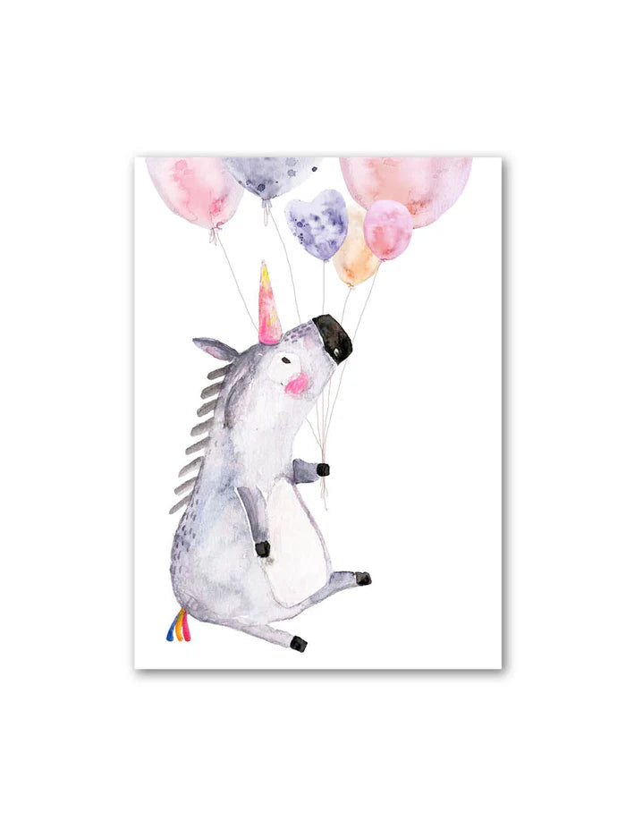 Postkarte_einhorn_Luftballons_700x