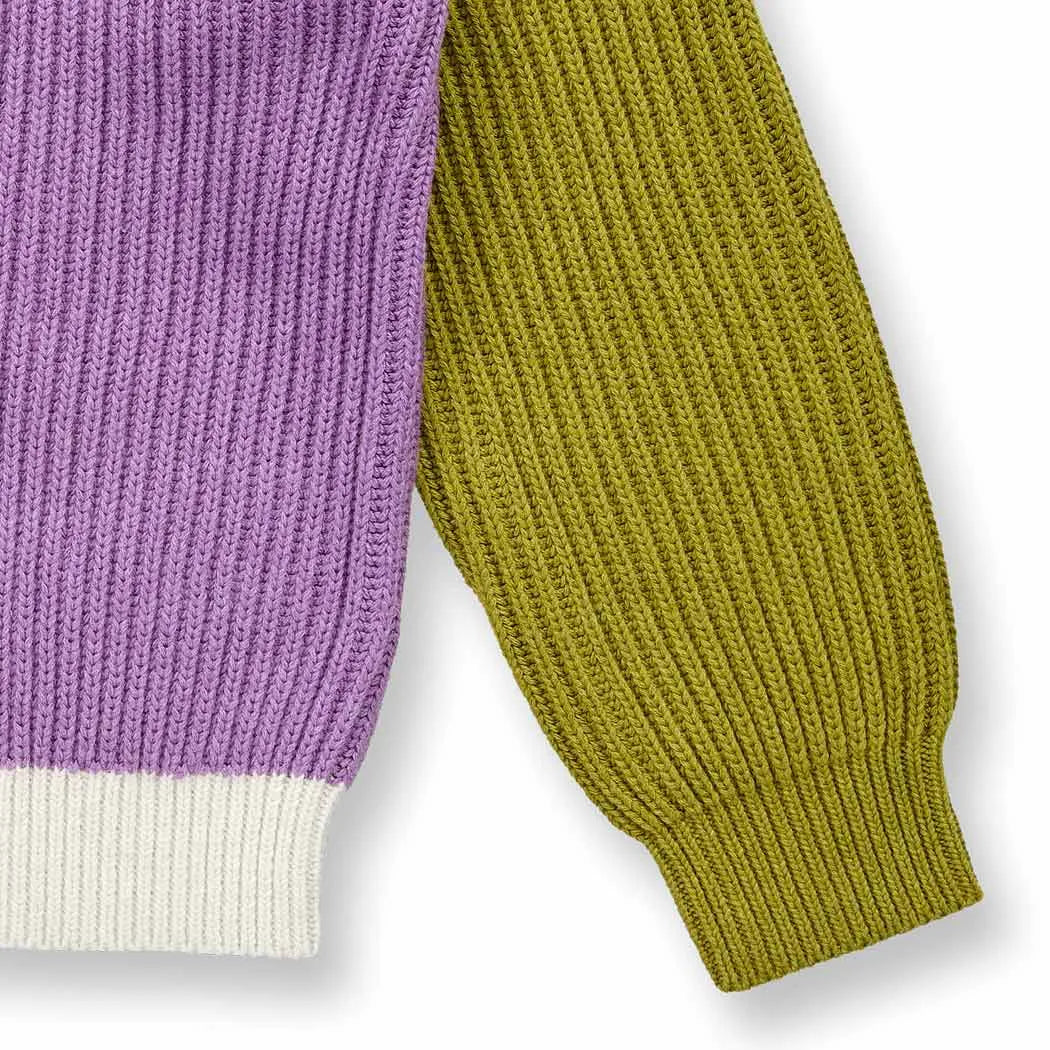 Sense Organics Kinder Strickjacke mit Colour-Blocking, Modell NUAKOO