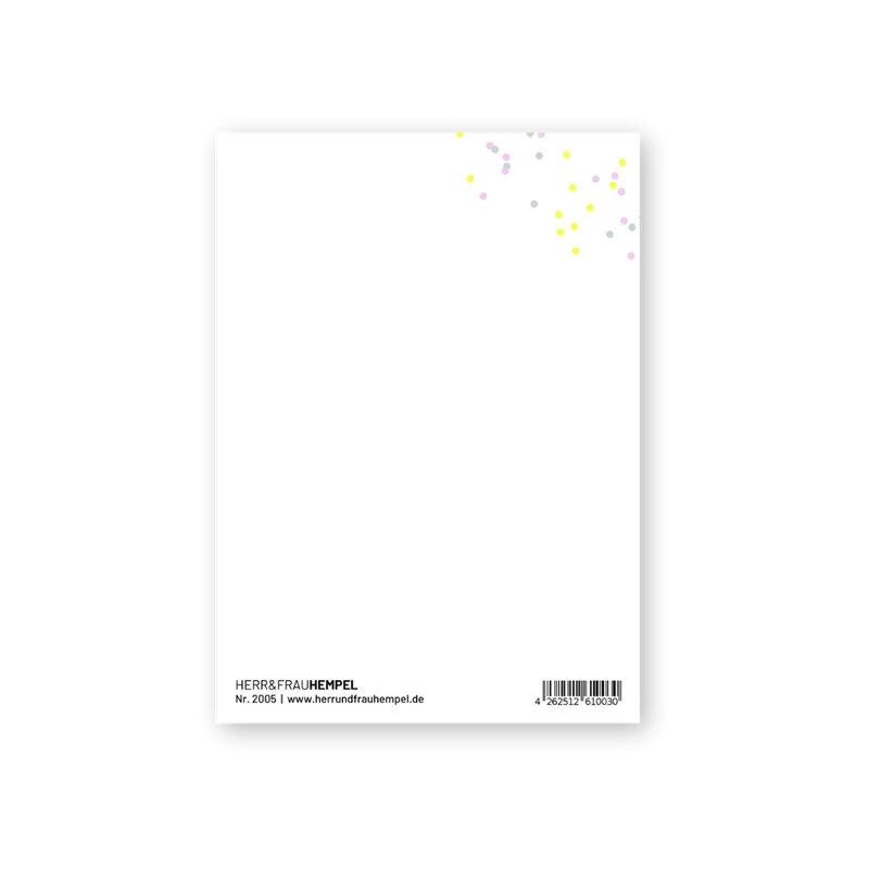 Herr & Frau Hempel Postkarte - Konfettiregen für dich