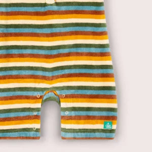 Little Green Radicals - Regenbogengestreifter Handtuch-Onesie