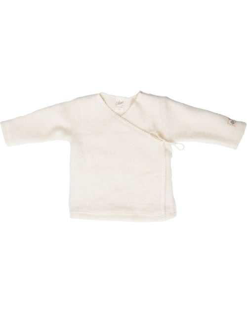 Lilano Wollfrottee Plüsch Wickelshirt natur