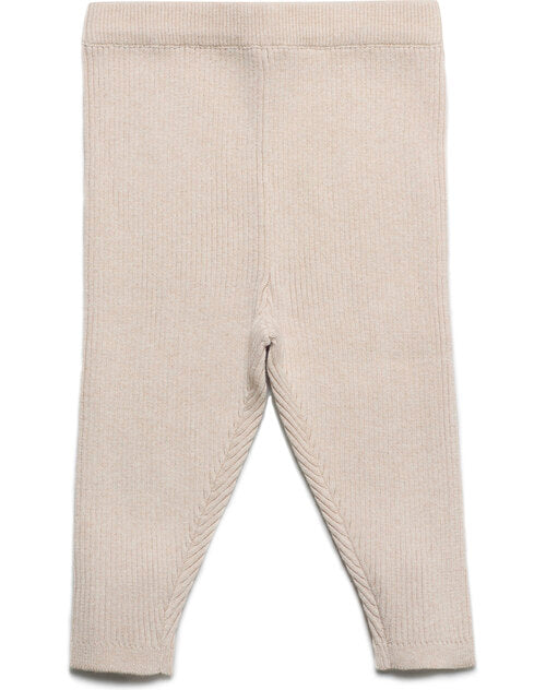 Puri organic Leggings Rippenstrick natur