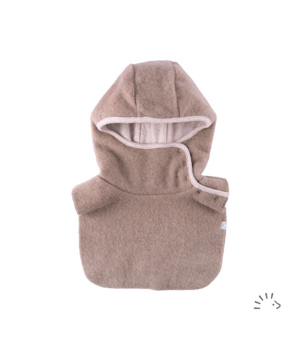 Popolini Wollfleece Schlupfhaube sand