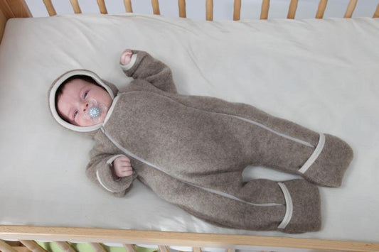 Popolini Wollfleece Overall Baby sand