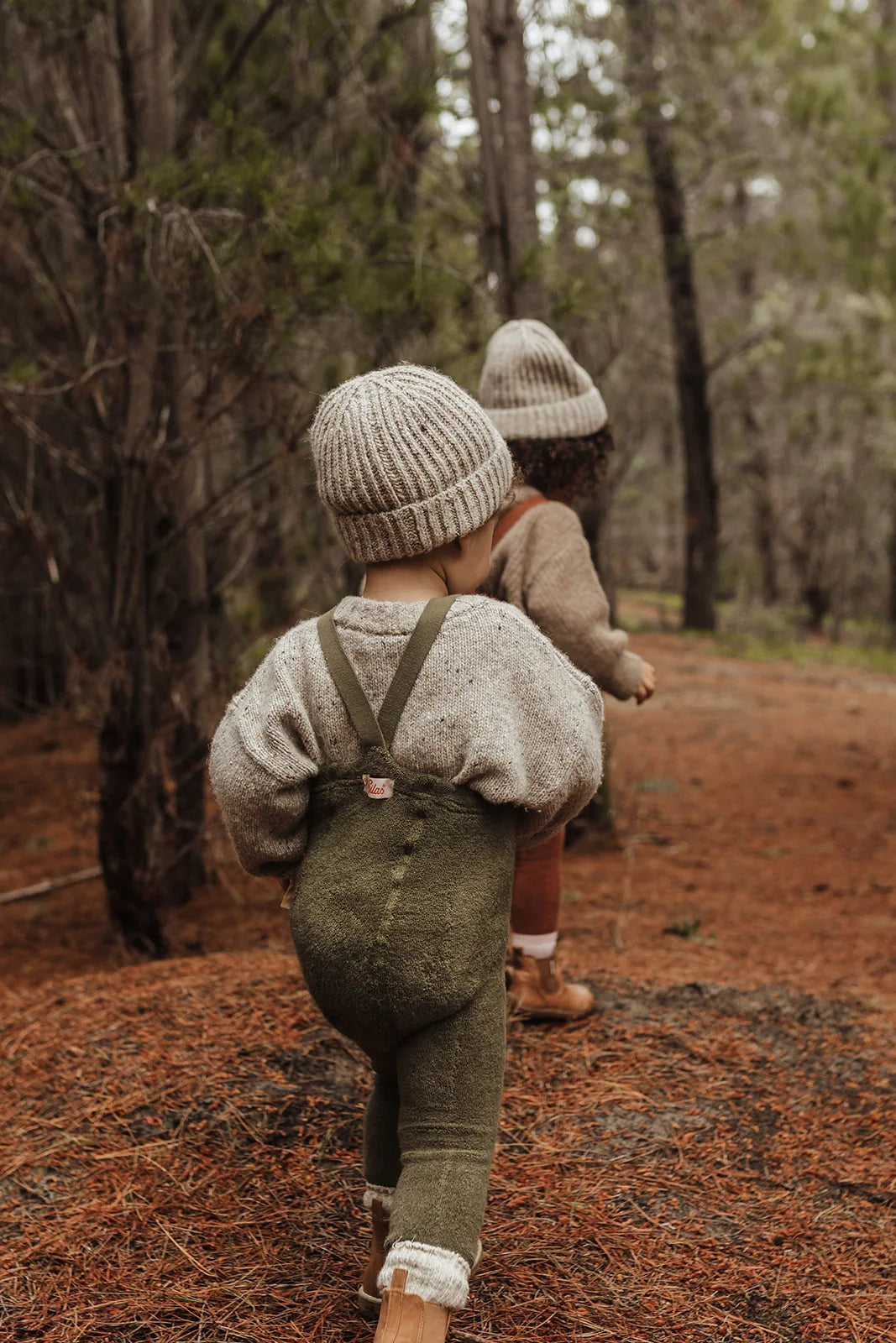 Silly Silas Teddy footless tights (GOTS) olive