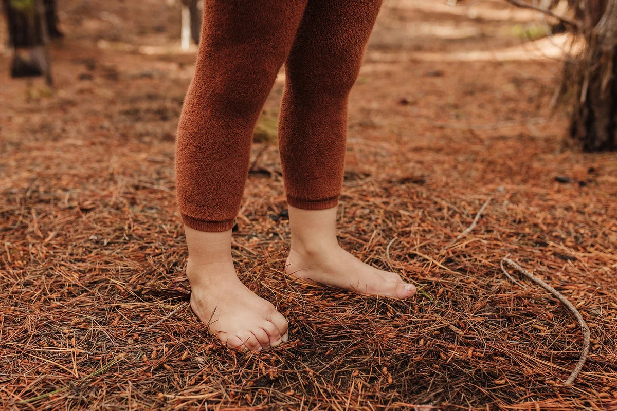 Silly Silas Teddy footless tights (GOTS) cinnamon