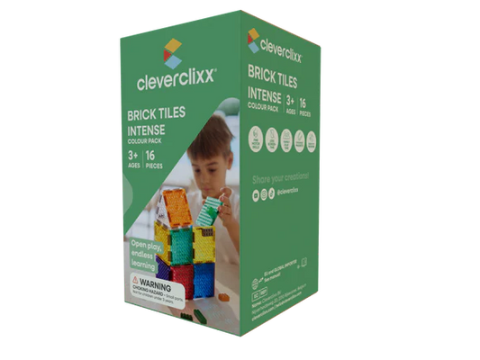 Cleverclixx Brick Tiles Pack Intense | 16 Teile