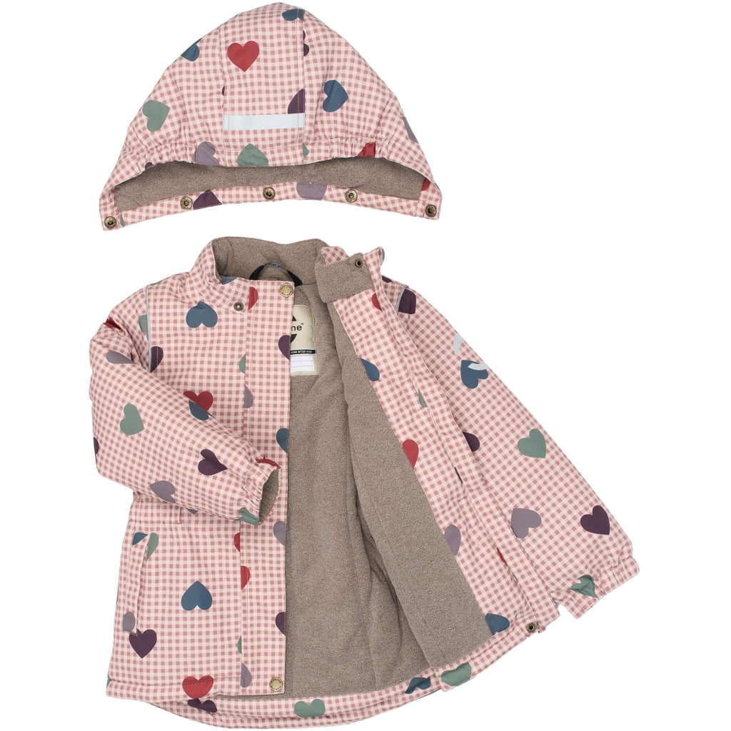 Mikk-Line Winterjacke mit Allover-Print Herzen