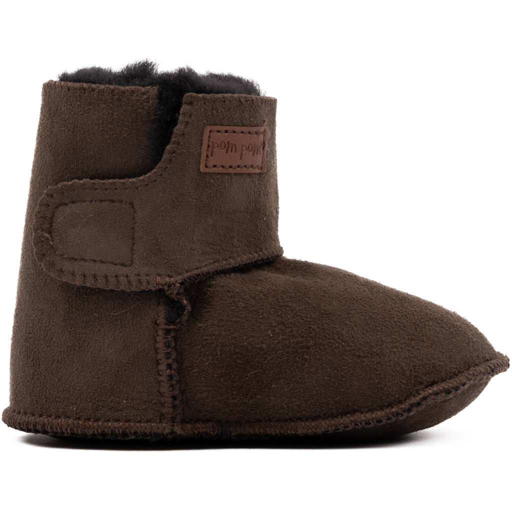 Krabbelschuh aus Leder Dark Brown