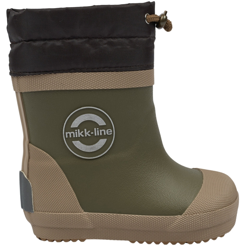 Mikkline - Gummistiefel Wellies Winter Barefoot dusty olive