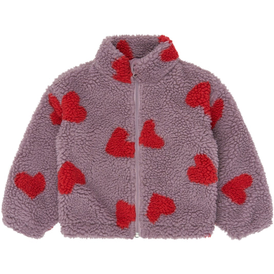 The New - Teddyfleecejacke mit Herzchenprint
