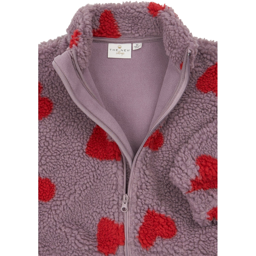 The New - Teddyfleecejacke mit Herzchenprint