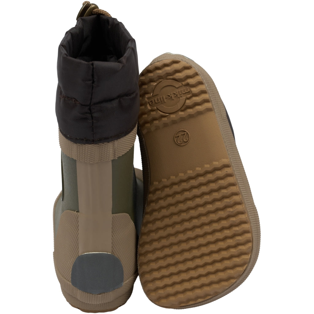 Mikkline - Gummistiefel Wellies Winter Barefoot dusty olive
