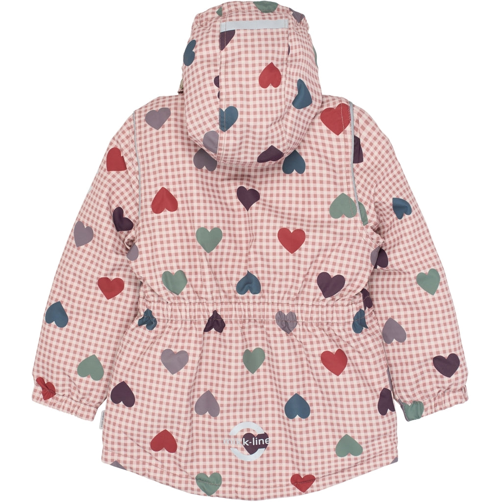 Mikk-Line Winterjacke mit Allover-Print Herzen
