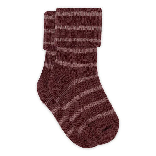 MP Denmark Woll-Ribsocken Viggy grape skin