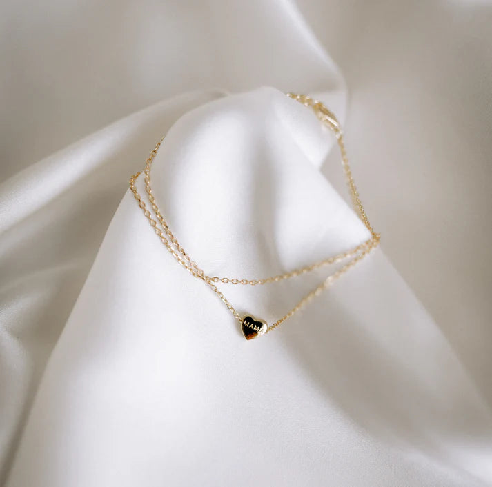 Mama Collectionmama's heart minimalistisch Gold Armband Herz graviert Mama