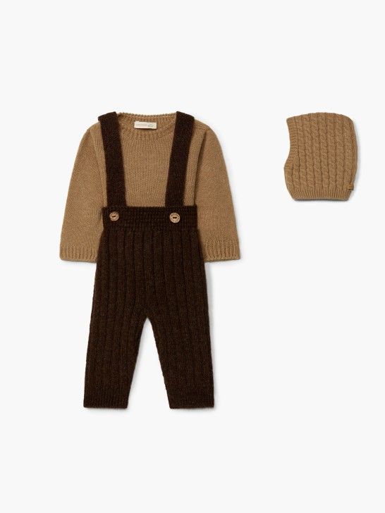 Wedoble gestrickte Latzhosen aus Merinowolle