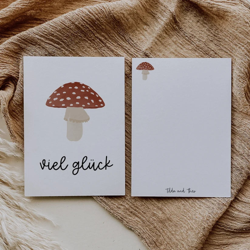 Thilda & Theo Postkarte - Glückspilz