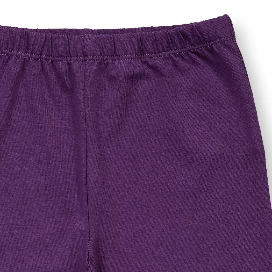 Sense Organics Leggings in dunklem Pflaumenton, Modell LINDA