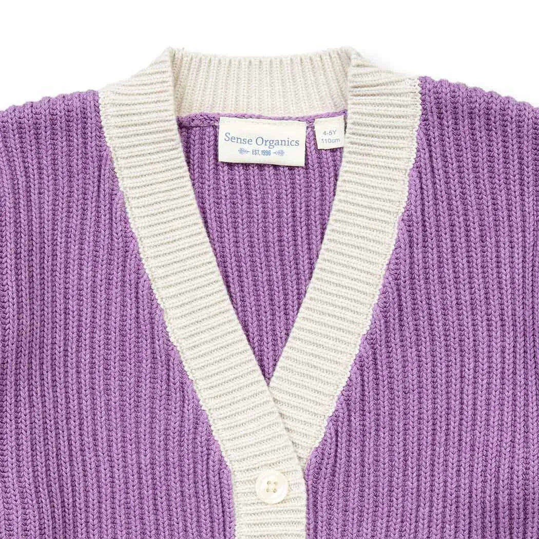 Sense Organics Kinder Strickjacke mit Colour-Blocking, Modell NUAKOO