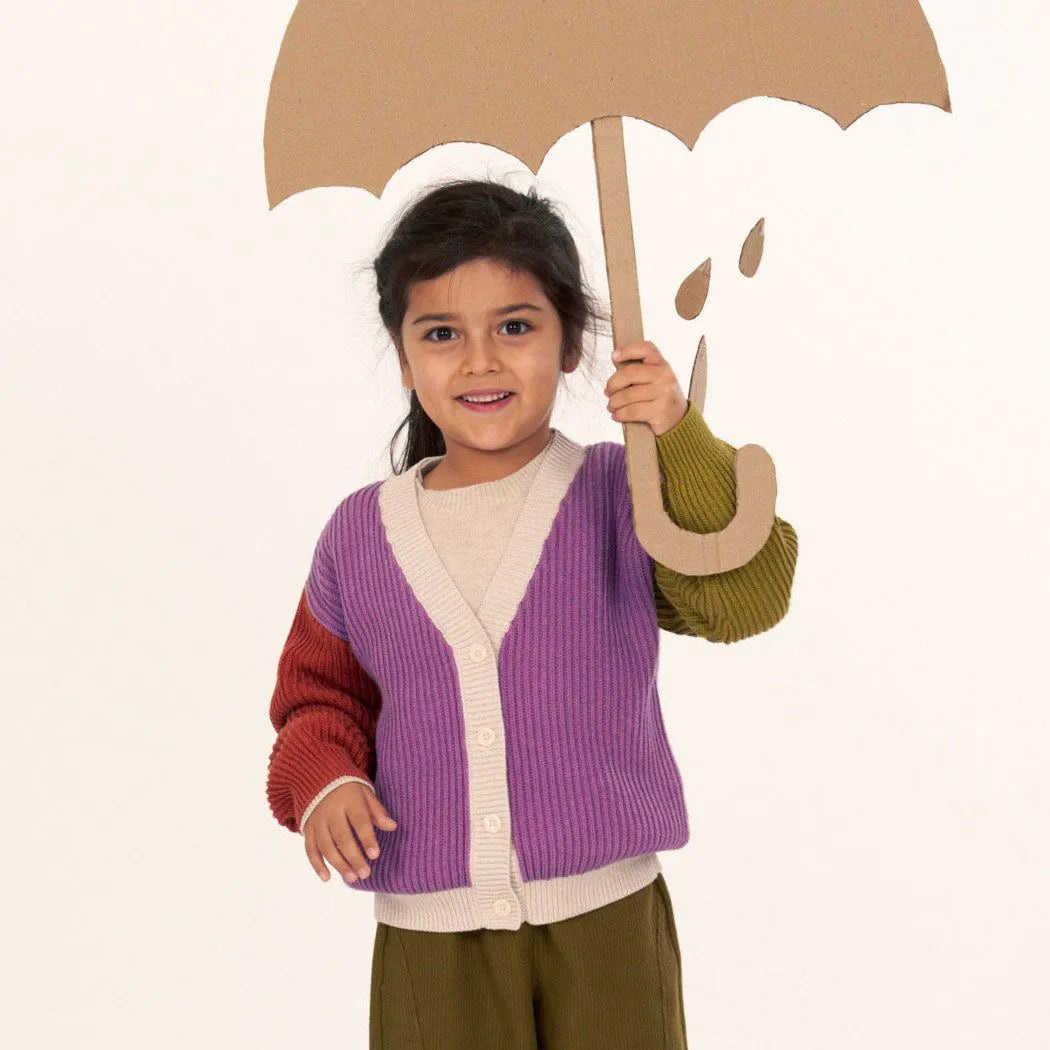 Sense Organics Kinder Strickjacke mit Colour-Blocking, Modell NUAKOO