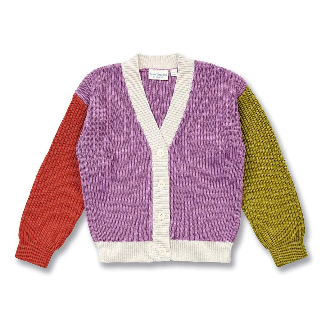 Sense Organics Kinder Strickjacke mit Colour-Blocking, Modell NUAKOO