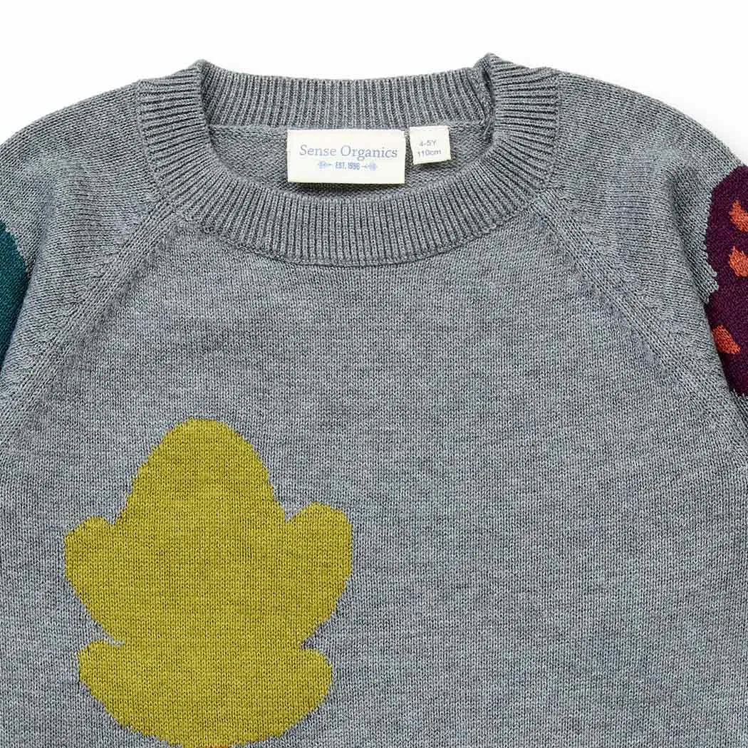 Sense Organics Mädchen Strickkleid mit Baum-Motiv, Modell MARVA