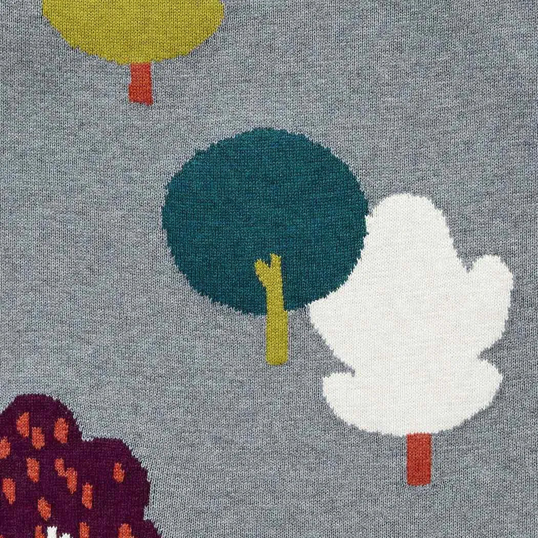 Sense Organics Mädchen Strickkleid mit Baum-Motiv, Modell MARVA