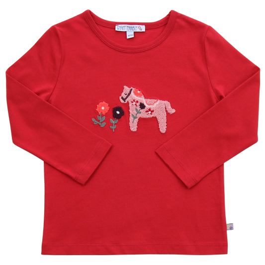 Enfant Terrible Shirt mit Bouclé Pferdestickerei
