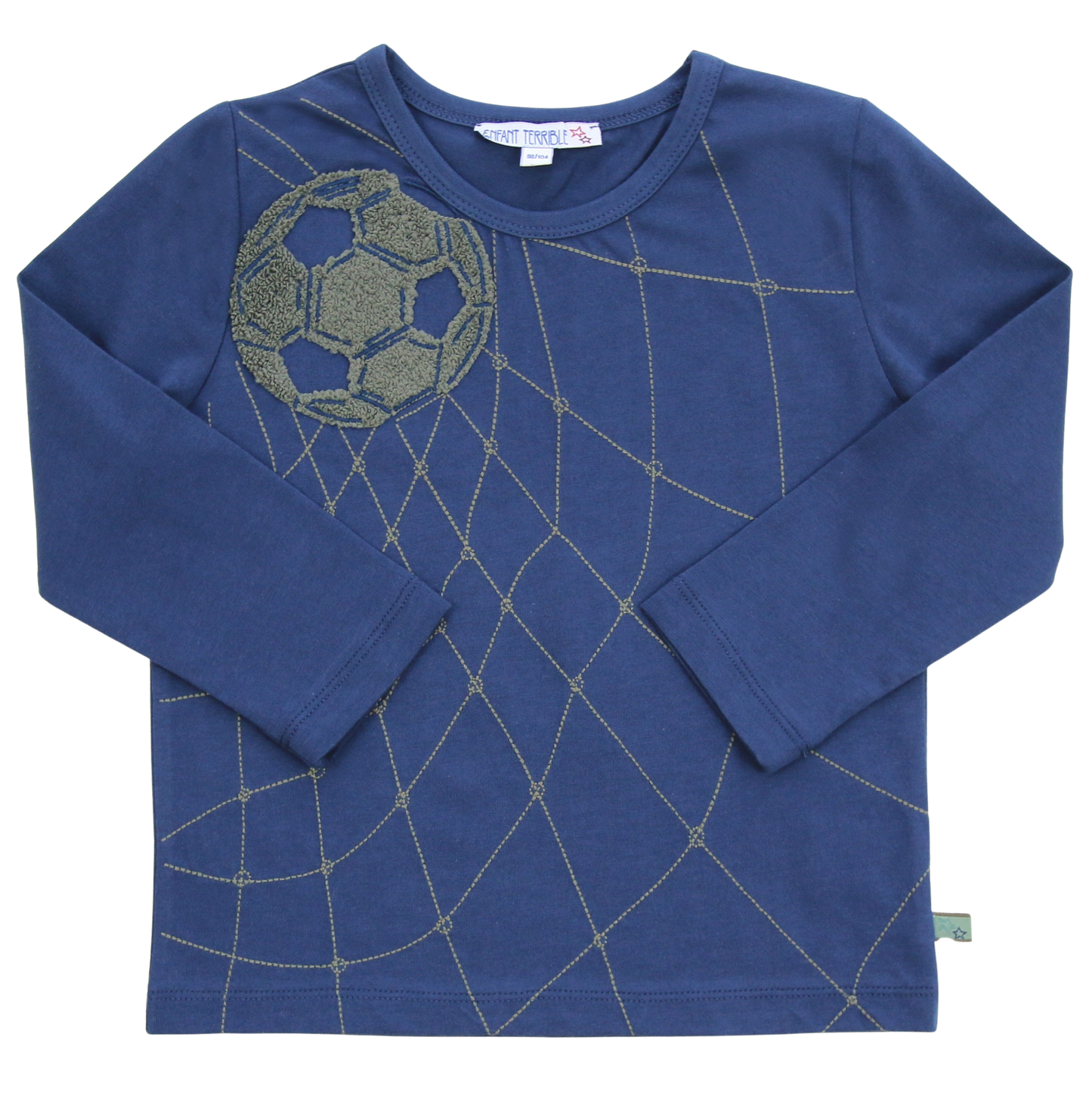 Enfant Terrible Shirt mit Bouclé Fußballstickerei