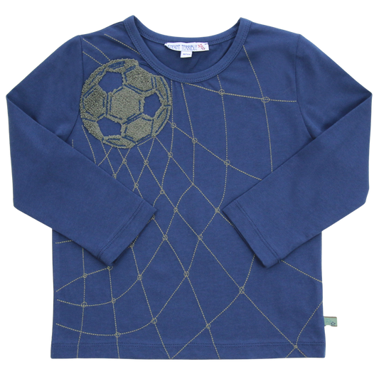 Enfant Terrible Shirt mit Bouclé Fußballstickerei