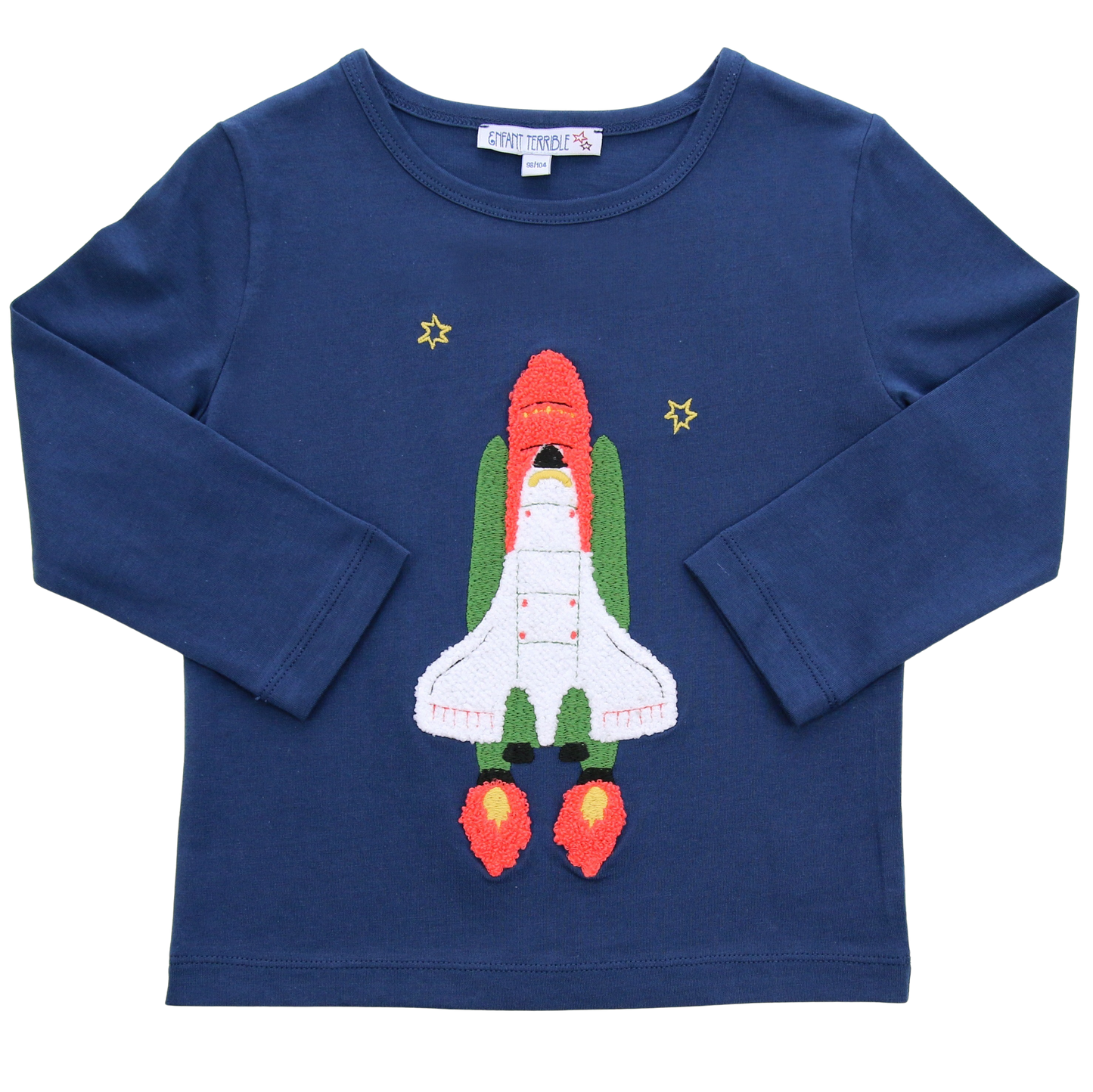 Enfant Terrible Shirt mit Bouclé Raketenstickerei