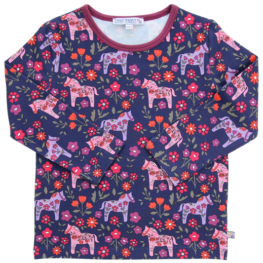 Enfant Terrible Shirt mit Bouclé Pferde Alloverdruck