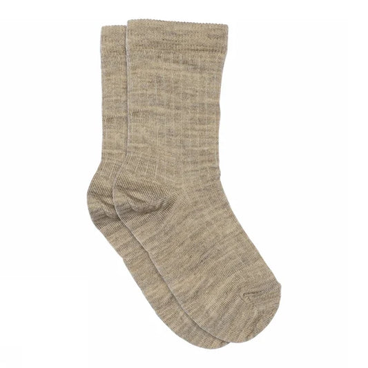 MP Denmark Woll-Ribsocke light brown melange