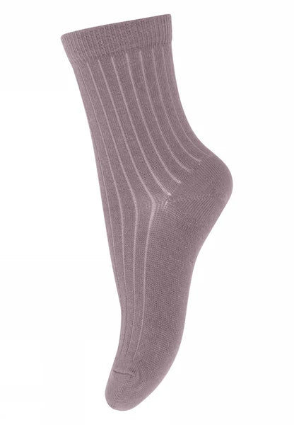 MP Denmark Woll-Ribsocke dark purple dove