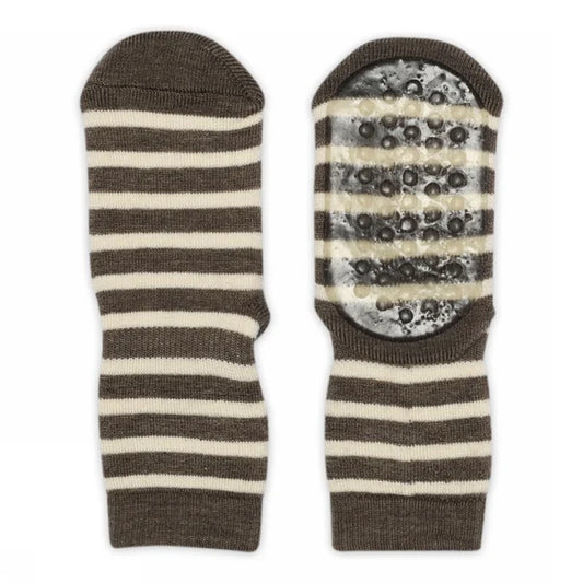 MP Denmark Antirutsch Wollsocken brown melange