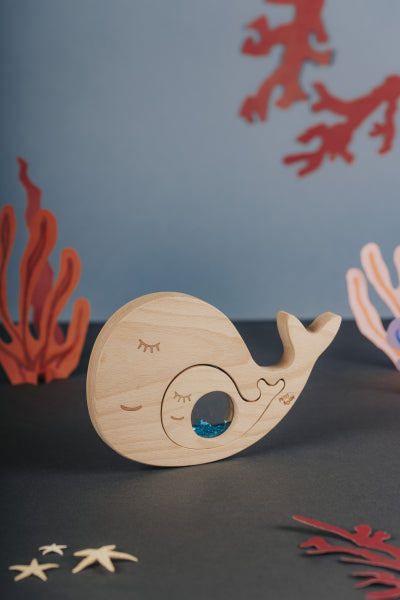 Petit Boum Sensory Puzzle Whale & Baby