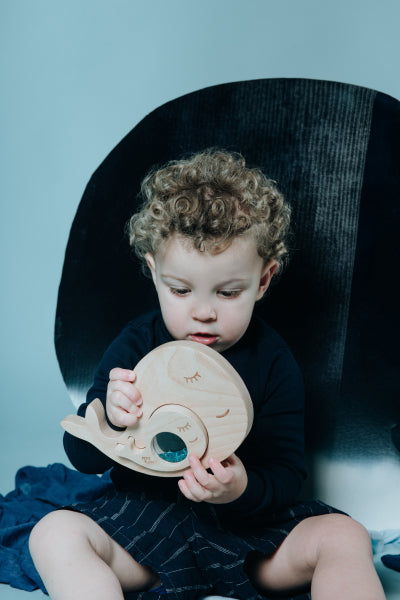 Petit Boum Sensory Puzzle Whale & Baby