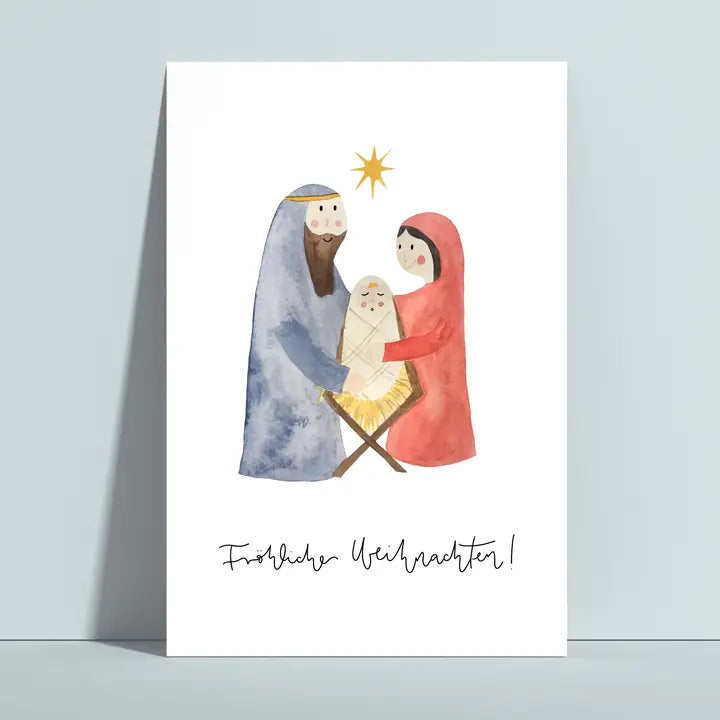 Hannahs Firlefanz - Postkarte Weihnachten Krippe