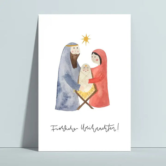 Hannahs Firlefanz - Postkarte Weihnachten Krippe