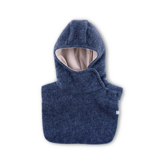 Popolini Wollfleece Schlupfhaube jeans melange