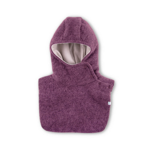 Popolini Wollfleece Schlupfhaube dusty plum
