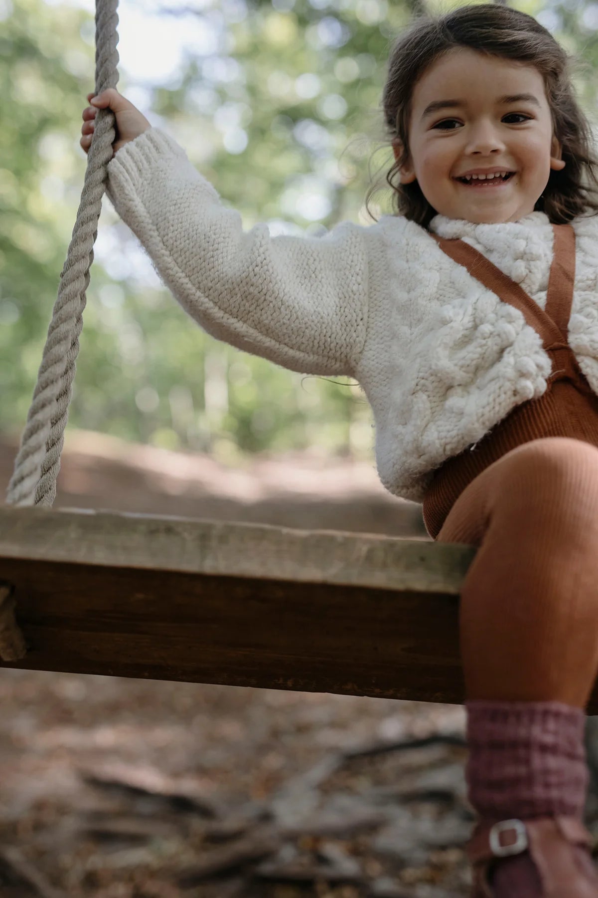 Silly Silas Footless Cotton Tights (GOTS) cinnamon