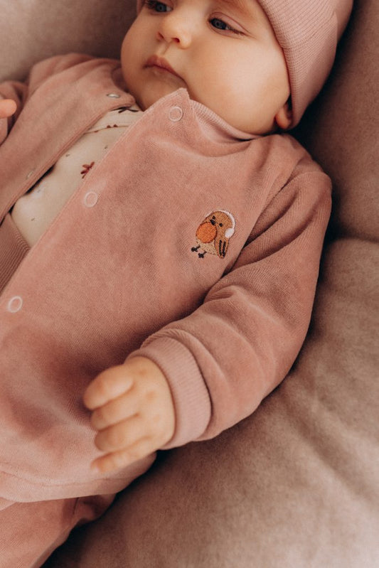 Wooly Organic bestickte Jacke aus Samt