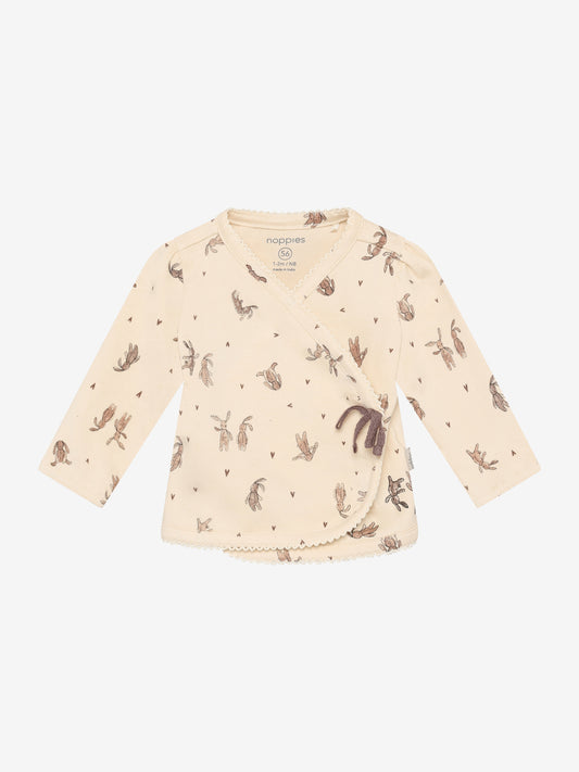 Noppies Baby Wickel Langarmshirt mit Hasen-Print mauve