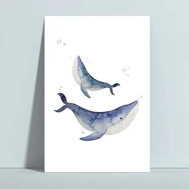 Hannahs Firlefanz - Postkarte Wal