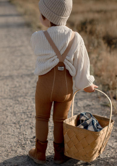 Silly Silas Wooly footed tights (GOTS) Capuccino