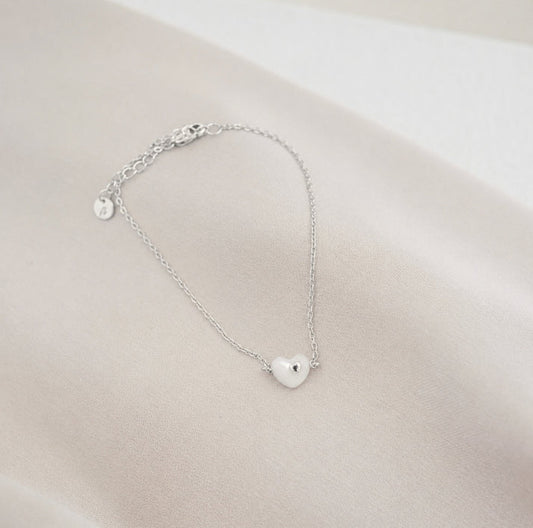 Mama Collection Herz im Herz Armband Schwangerschafts Kollektion x Fertility Perlmutt 925 Silber