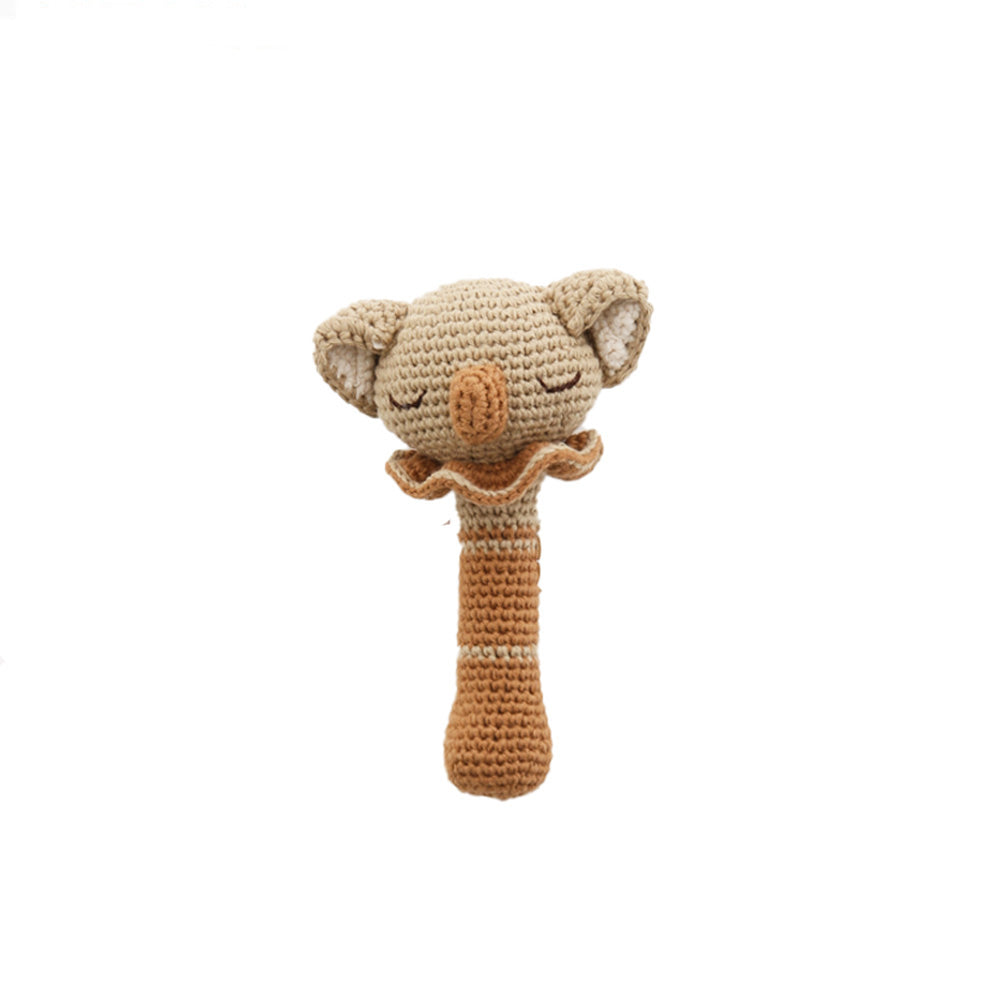 P1066 – Kurtis the Koala Rattle _ with bell – Beige-Caramel – Extra 0